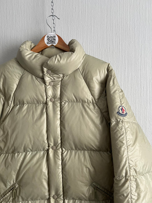 Vintage 90s Moncler Grenoble Beige Puffer Down Mens Jacket
