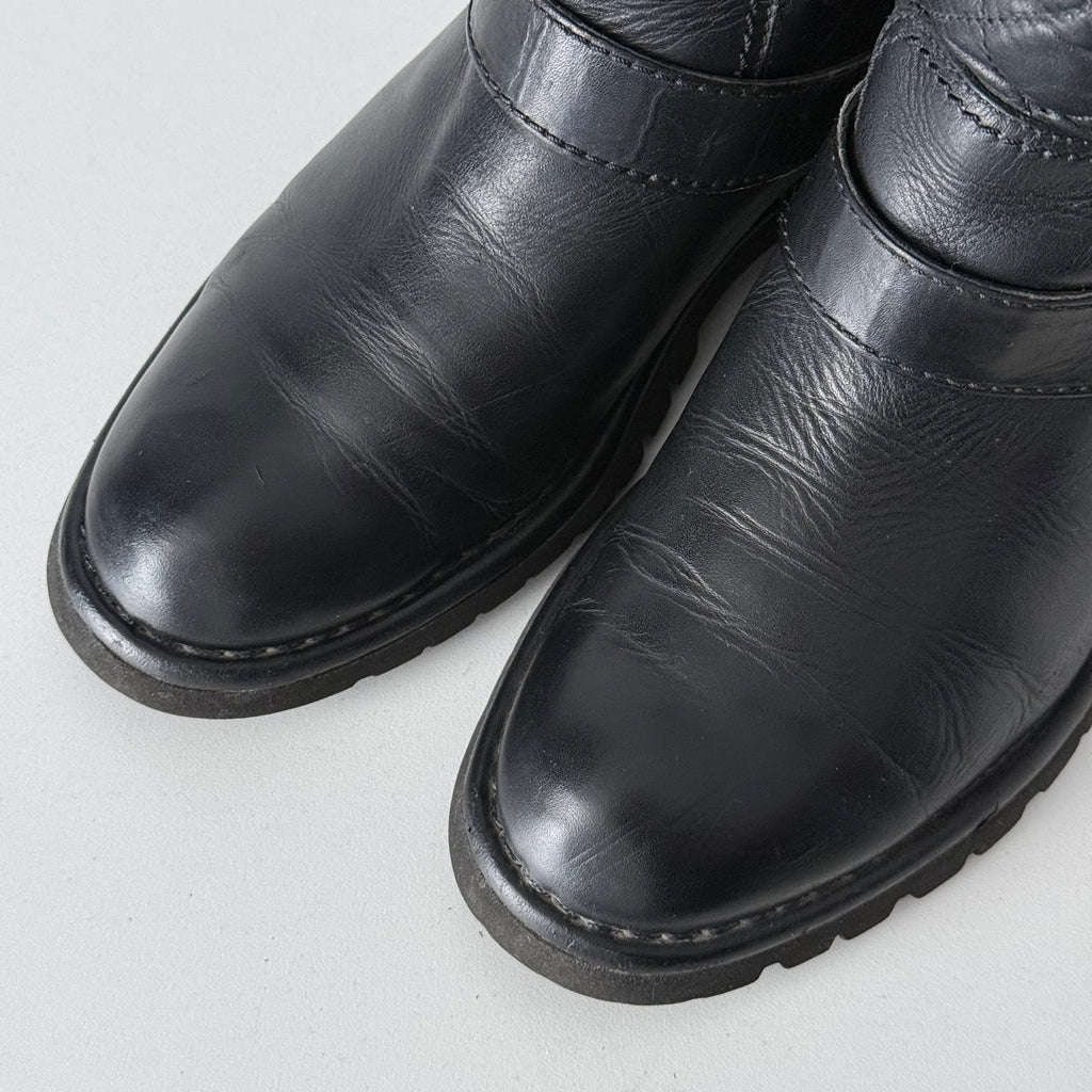 Chanel Quilted Leather & Knit Boots