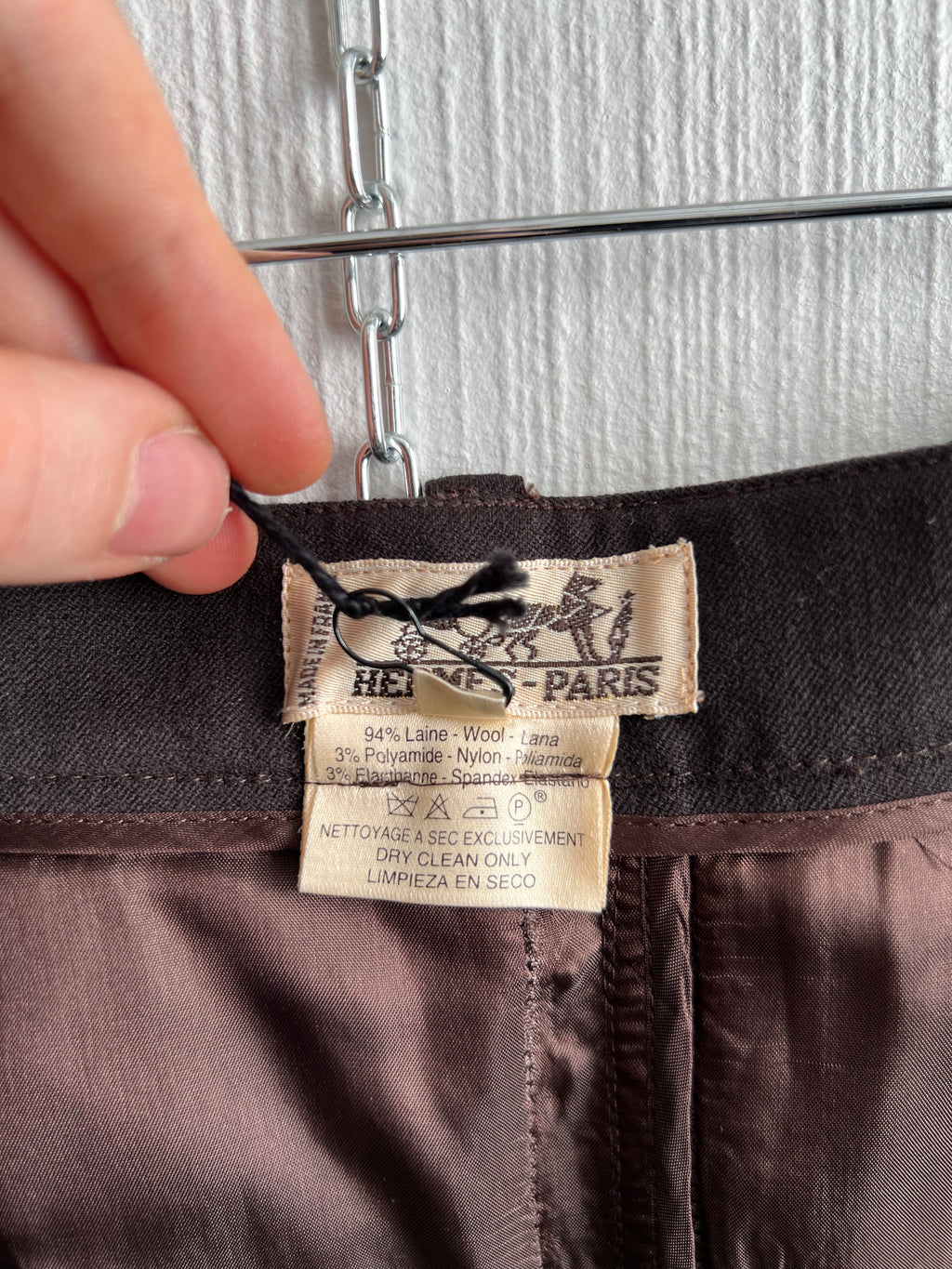 Hermes by Maison Margiela H Button Wool Skirt
