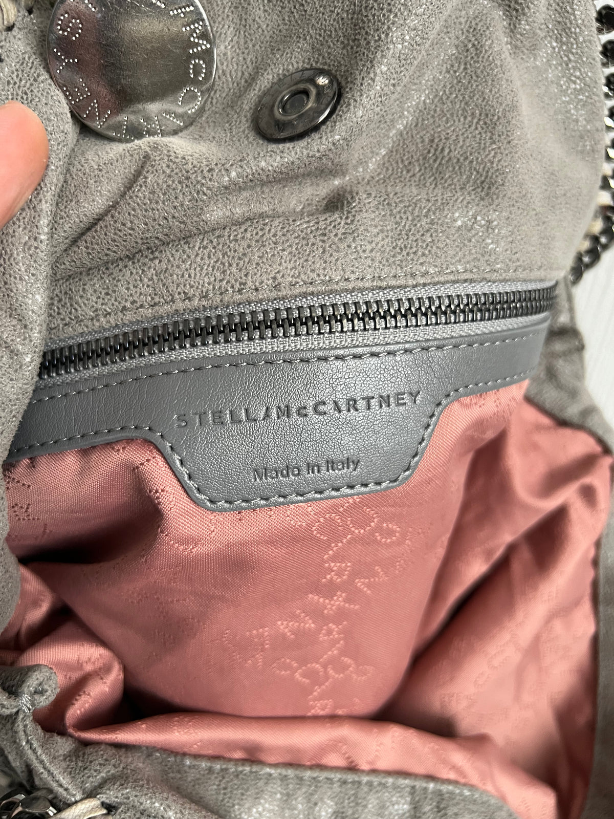 Stella McCartney Falabella Fold-Over Grey Tote Bag