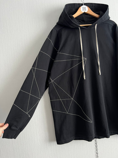 Rick Owens Embroidered Geometric Stitch Hoodie SS19 Babel