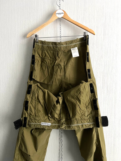 Stone Island Khaki 2010 Loose Cotton Cargo Trousers