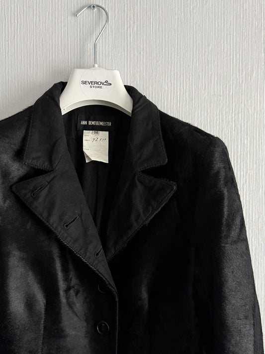 Ann Demeulemeester F/W 2004 Runway Sample Ponyhair Coat