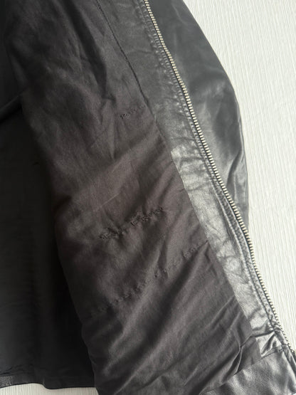 Rick Owens Calf Leather Mollino Leather Jacket