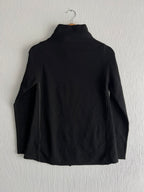 Moncler Logo Black Wool Zip Cardigan