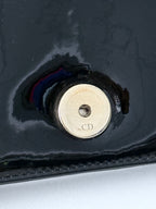 Christian Dior Lady Dior Patent Black Leather Bag