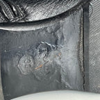 Prada Cervo Logo Knee High Black Leather Riding Boots
