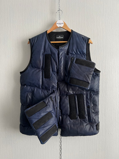 Stone Island Shadow Project AW20 Nappa Leather Utility Vest