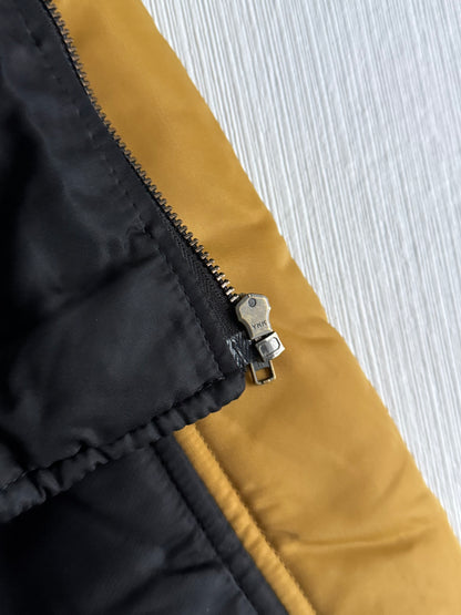 Marithé & François Girbaud 80s Cropped Black & Yellow Bomber Jacket