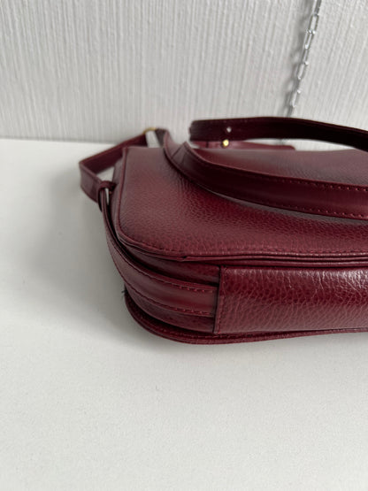 Cartier Vintage Burgundy Leather Shoulder Bag