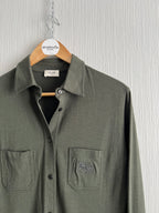 Céline Horse Carriage-embroidered Cashmere Shirt