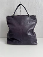 Bottega Veneta Purple Intrecciato Leather Tina Top Handle Bag