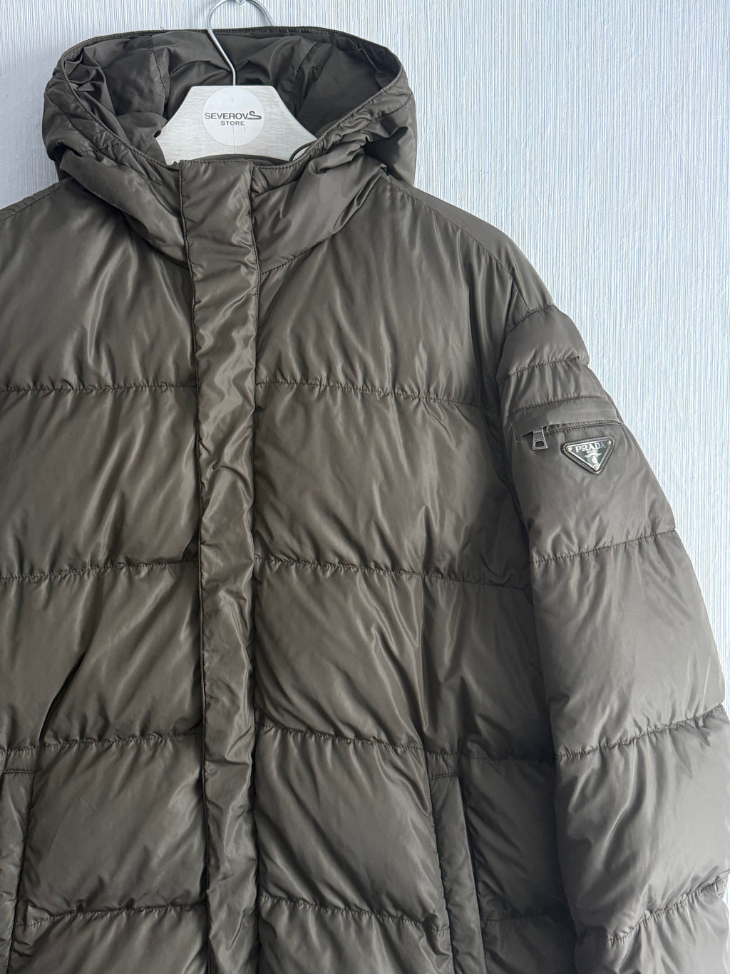 Prada Logo Down Mens Parka Jacket