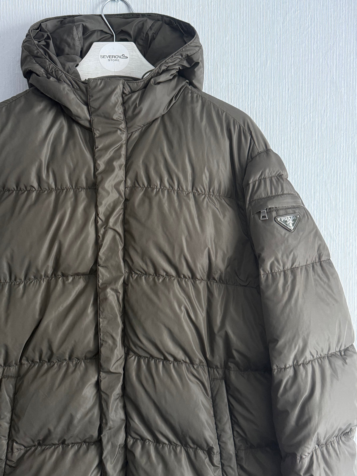 Prada Logo Down Mens Parka Jacket