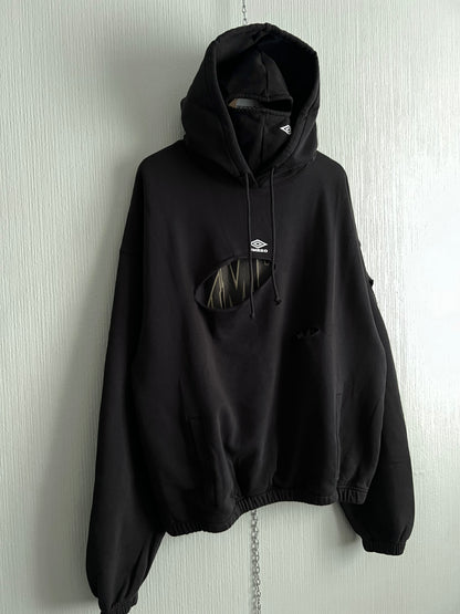 Umbro Slam Jam Destroyed Hoodie Black Mens Hoodie