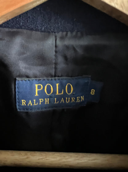 Ralph Lauren Womens Jacket Pea Coat Navy Blue Blazer
