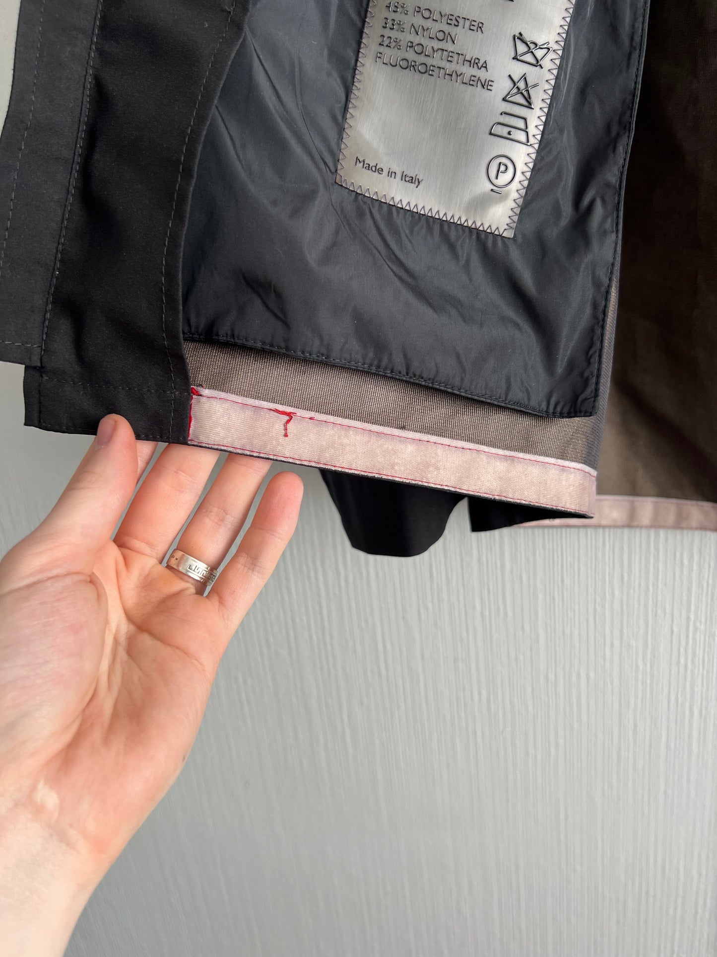 Prada Vintage Luna Rossa Red Tab Goretex Black Jacket