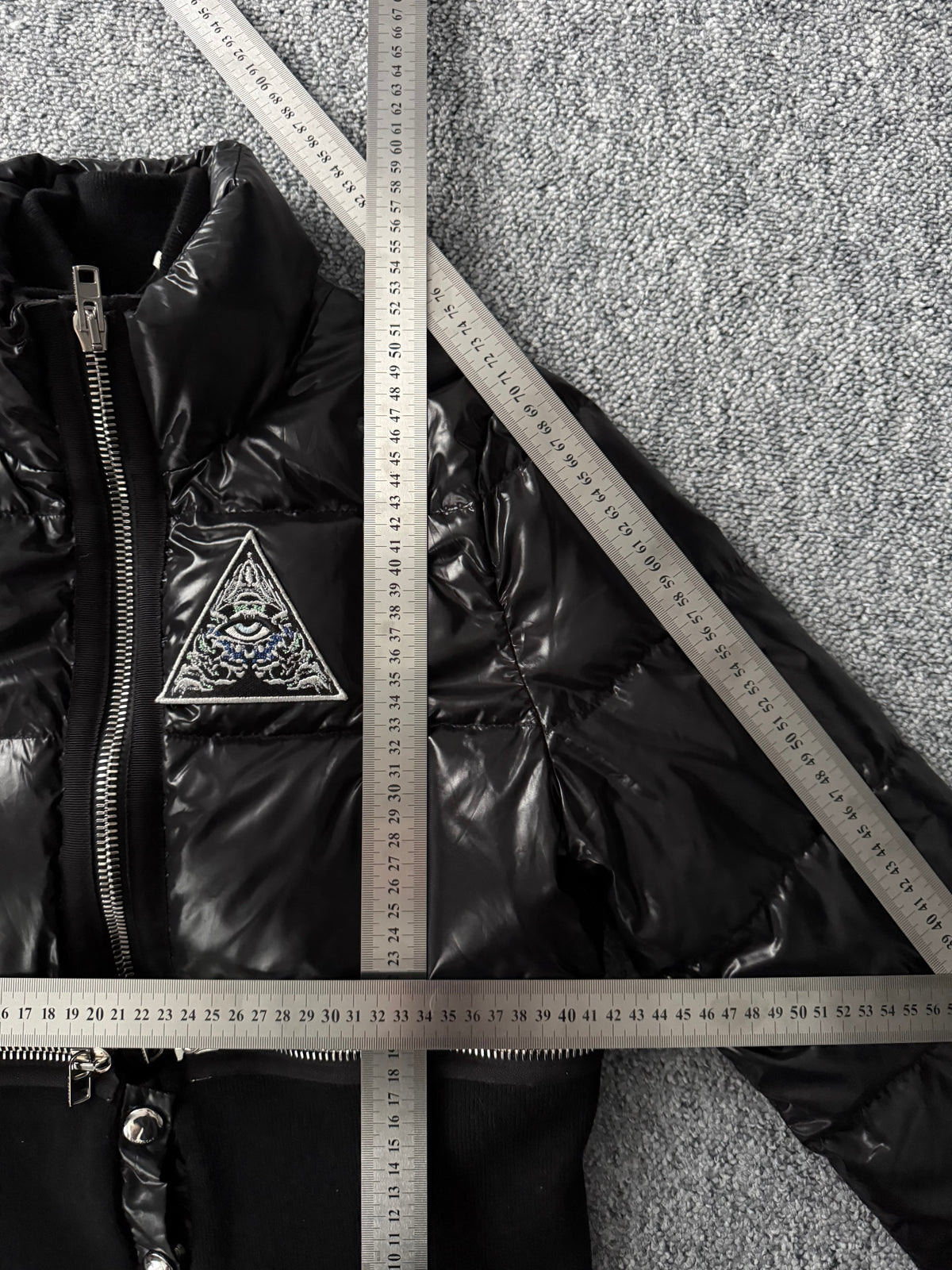 Givenchy Short Down Jacket Cashmere Knit Hem
