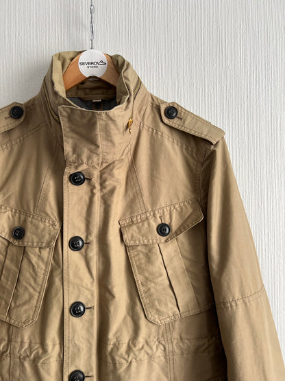 Burberry Brit Camel Cotton Safari Parka Field Jacket