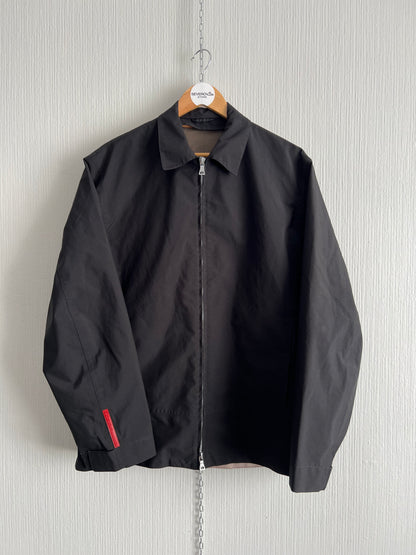Prada Vintage Luna Rossa Red Tab Goretex Black Jacket