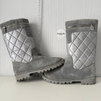 Chanel Black Suede Leather Coco Cocoon Boots by Karl Lagerfeld