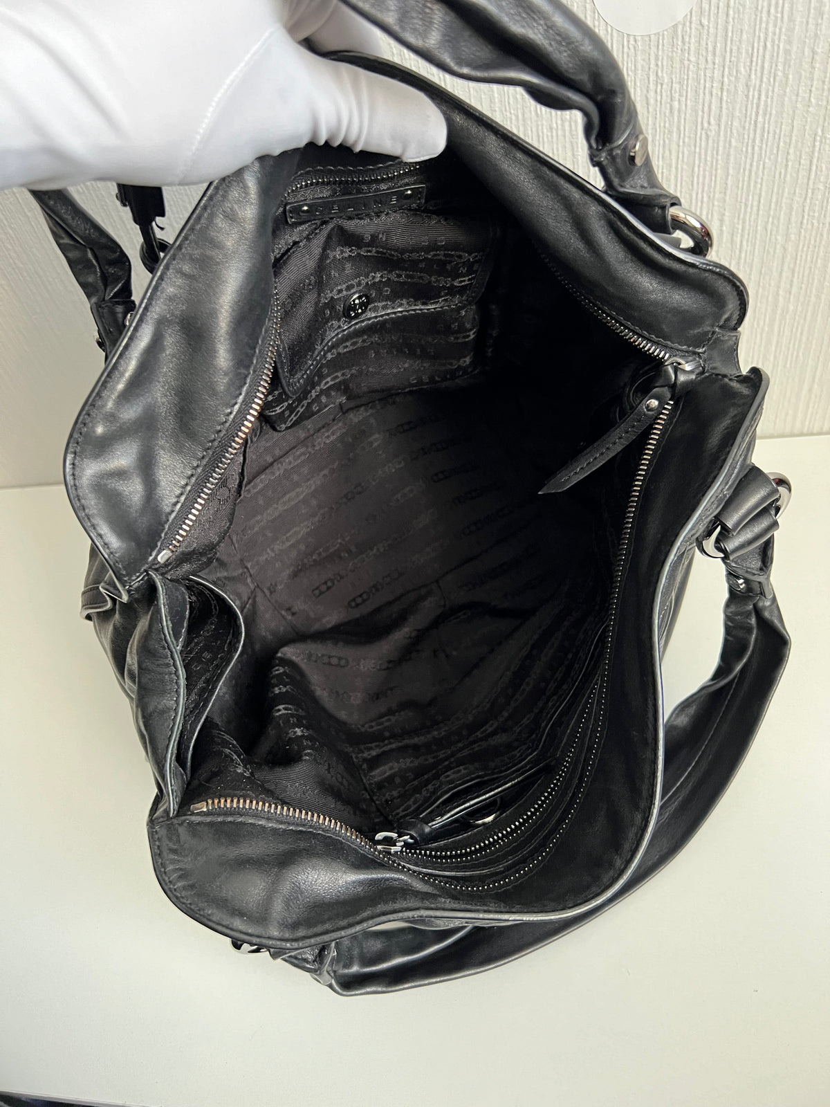 Celine Black Bittersweet Leather Handbag