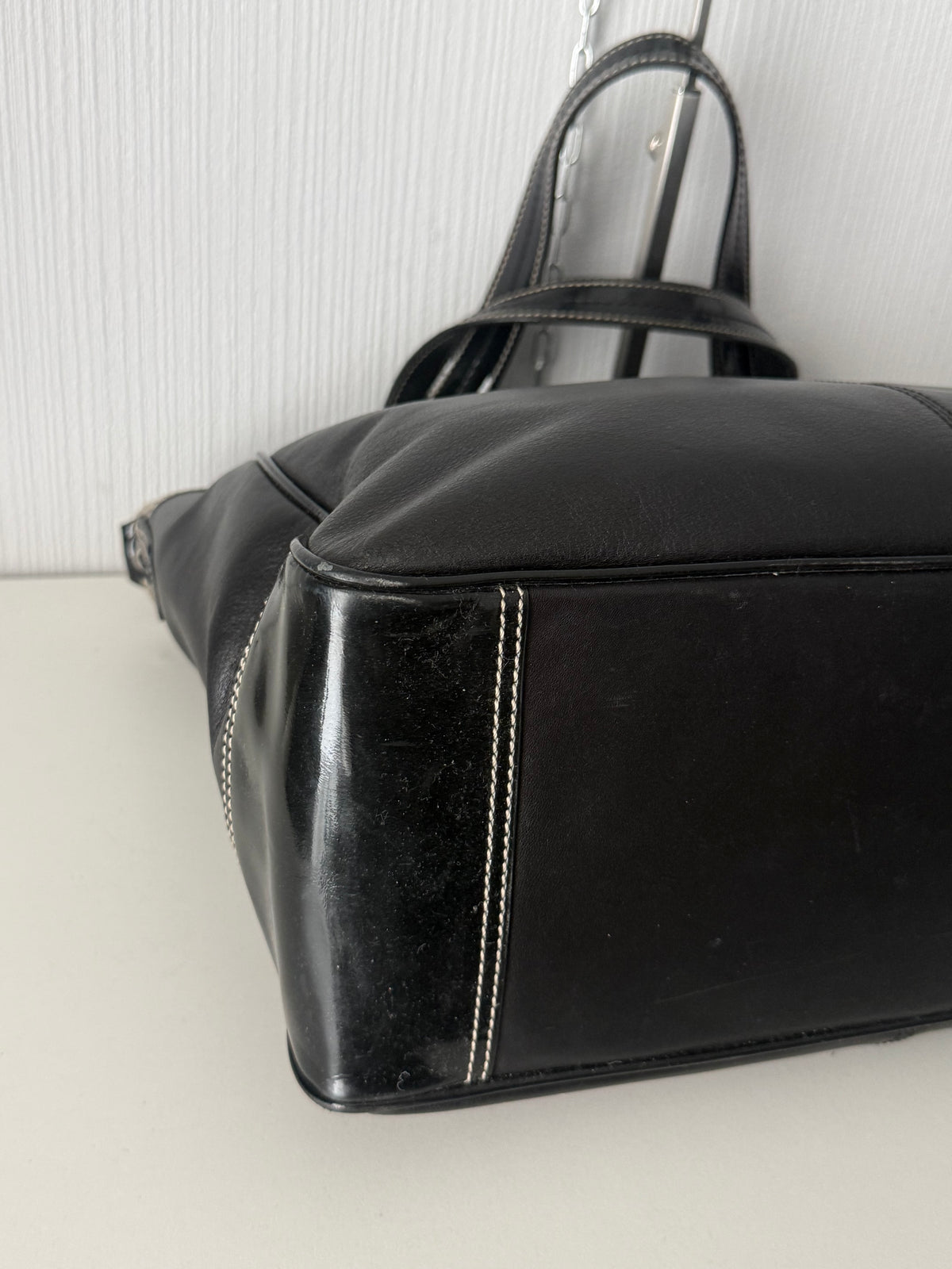 Coach Laura Black Leather Tote Bag