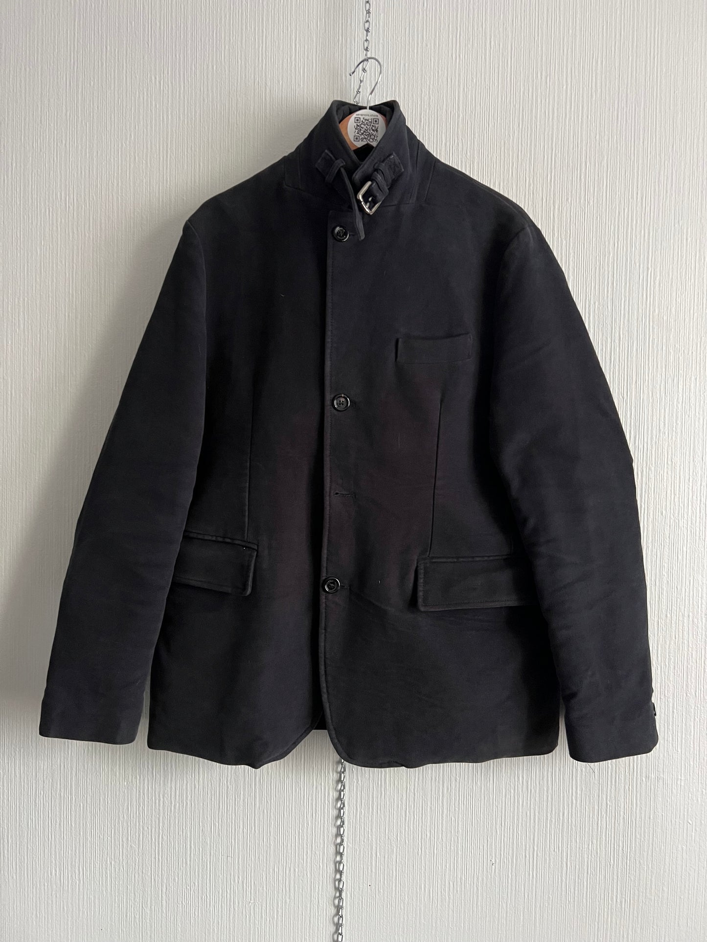 Moncler Claude Black Cotton Down Blazer Mens Jacket