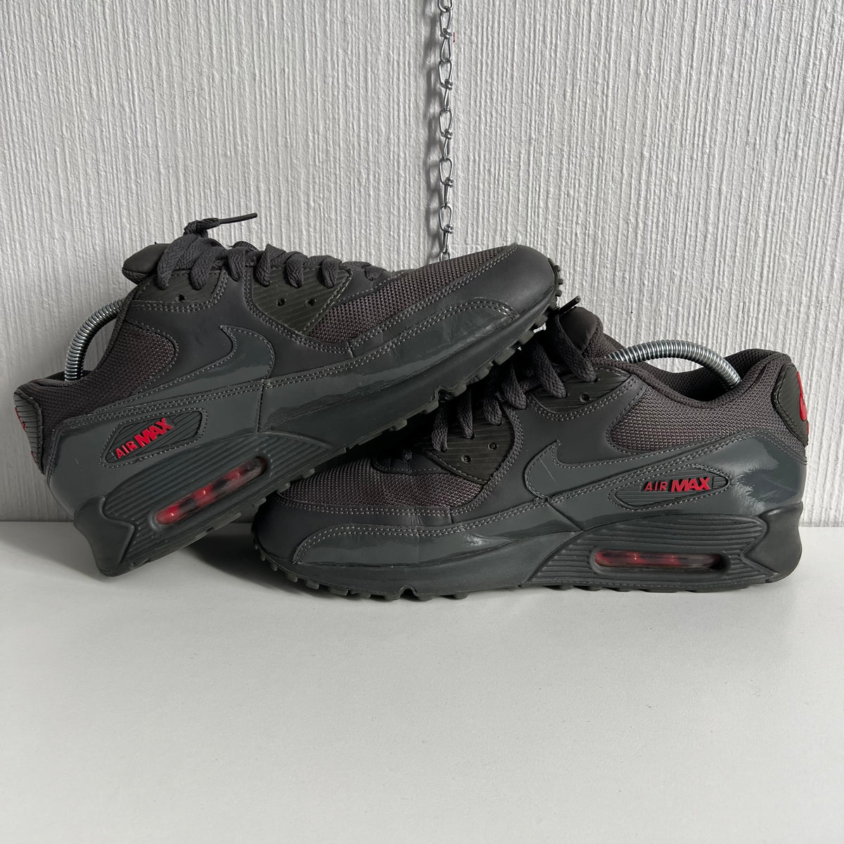 Nike Air Max 90 Midnight Fog/University Red Mens Shoes