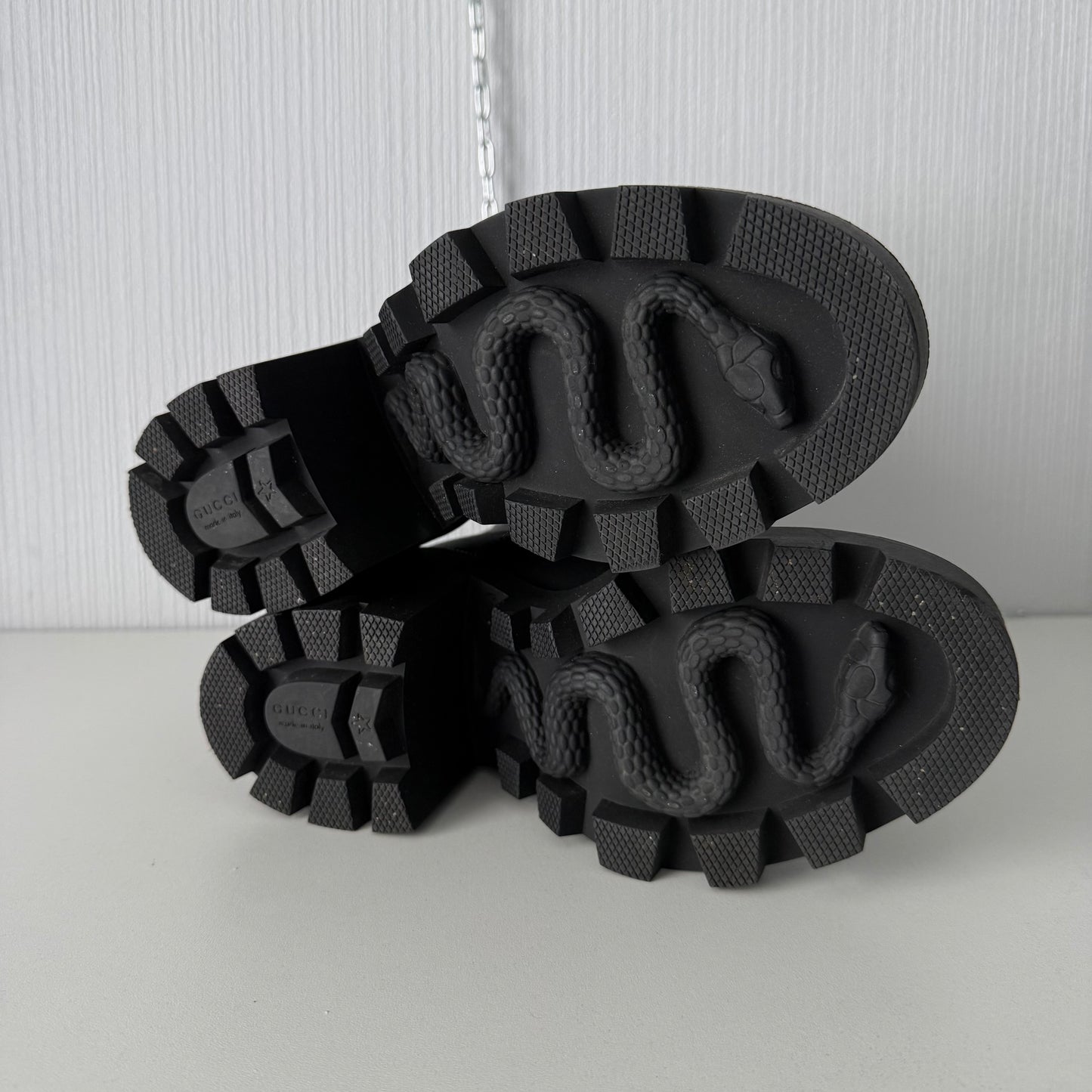 Gucci Apollo GG Supreme Leather Ankle Boots