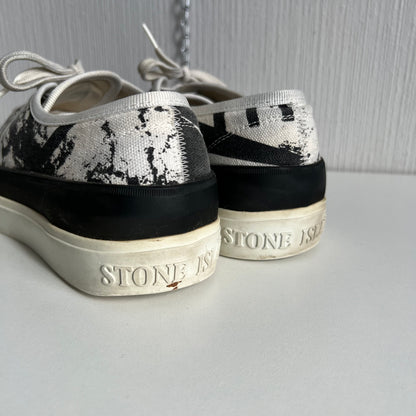 Stone Island x DIEMME Low Canvas Logo Sneakers Mens Shoes