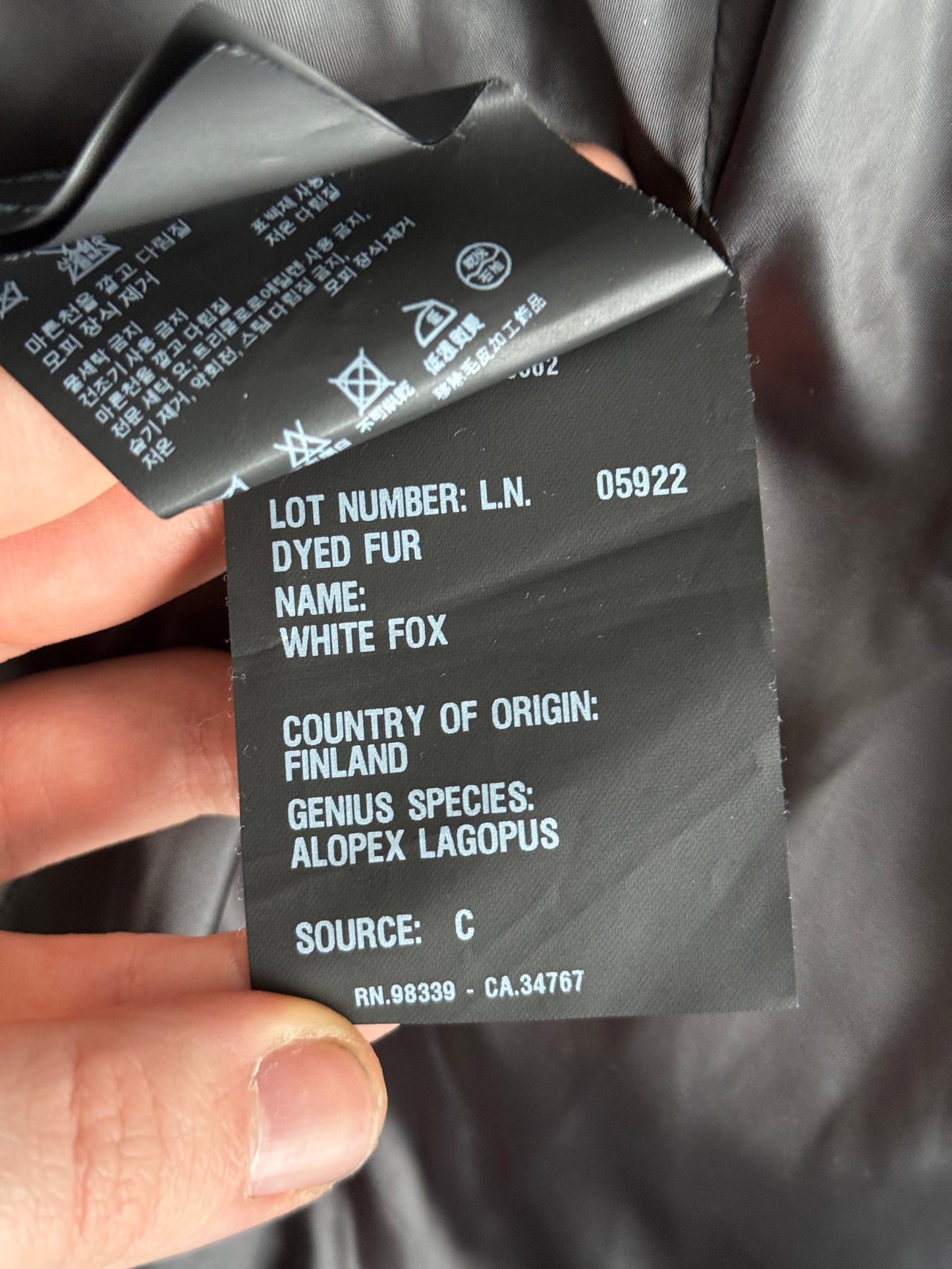 Prada Nylon Down Jacket with Fox Fur