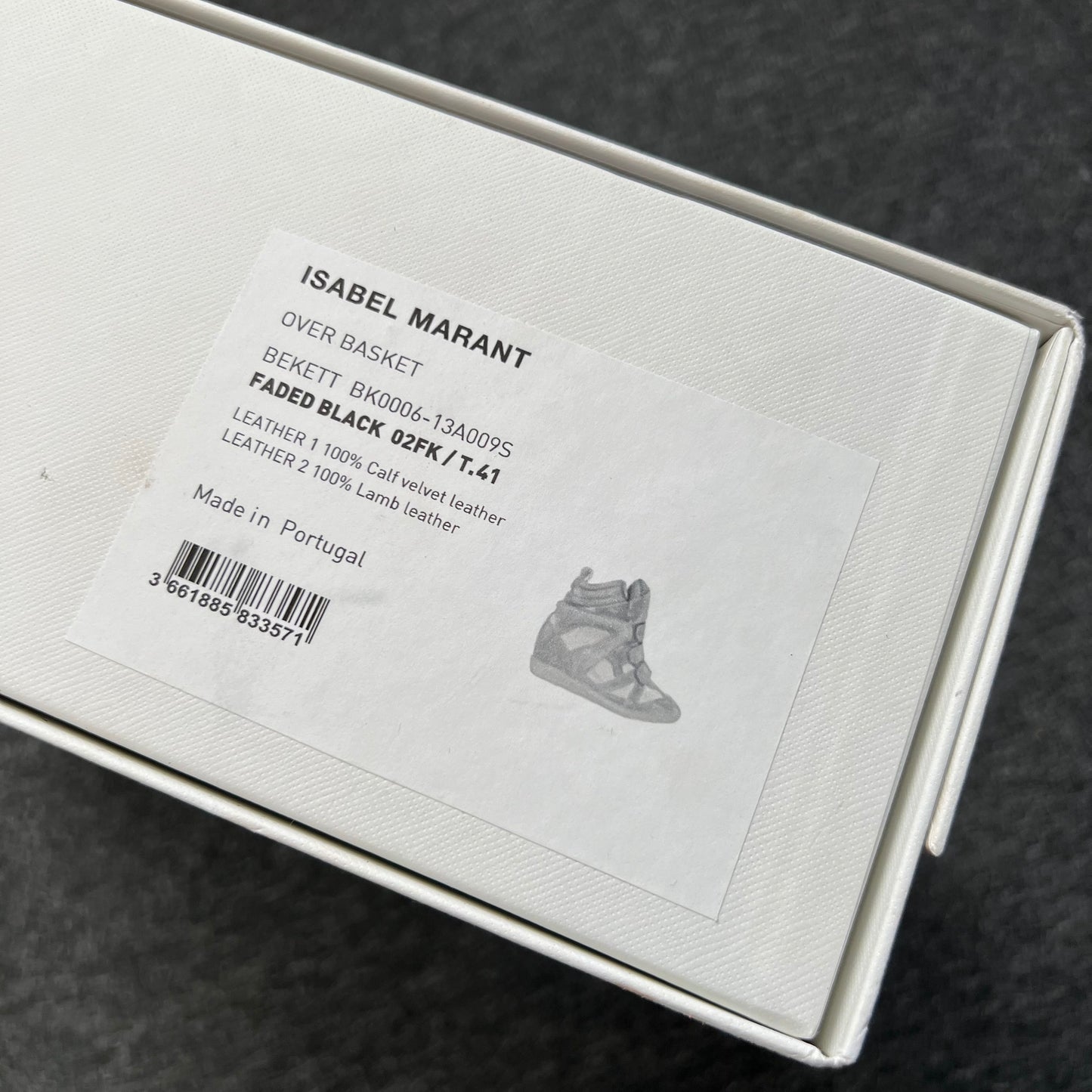 Isabel Marant Bekett Black Suede Leather Trainers Womens Shoes