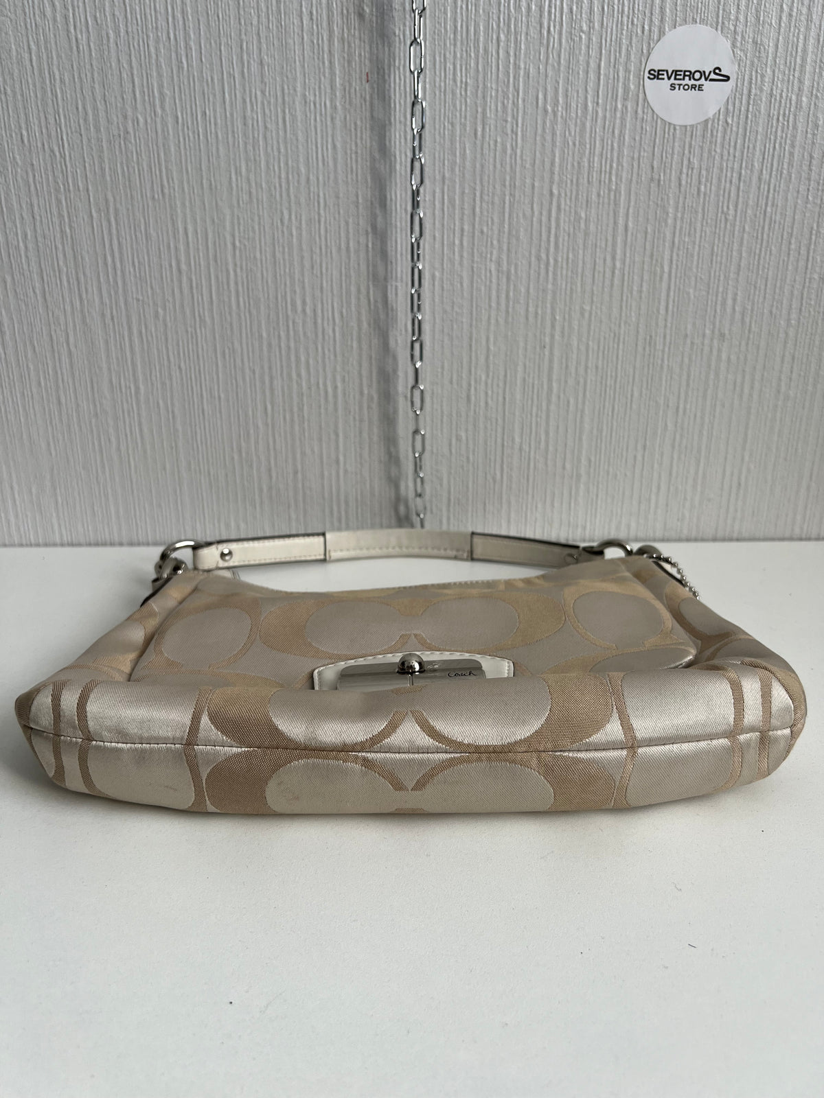 Coach Cream Canvas Kristin Hobo Bag