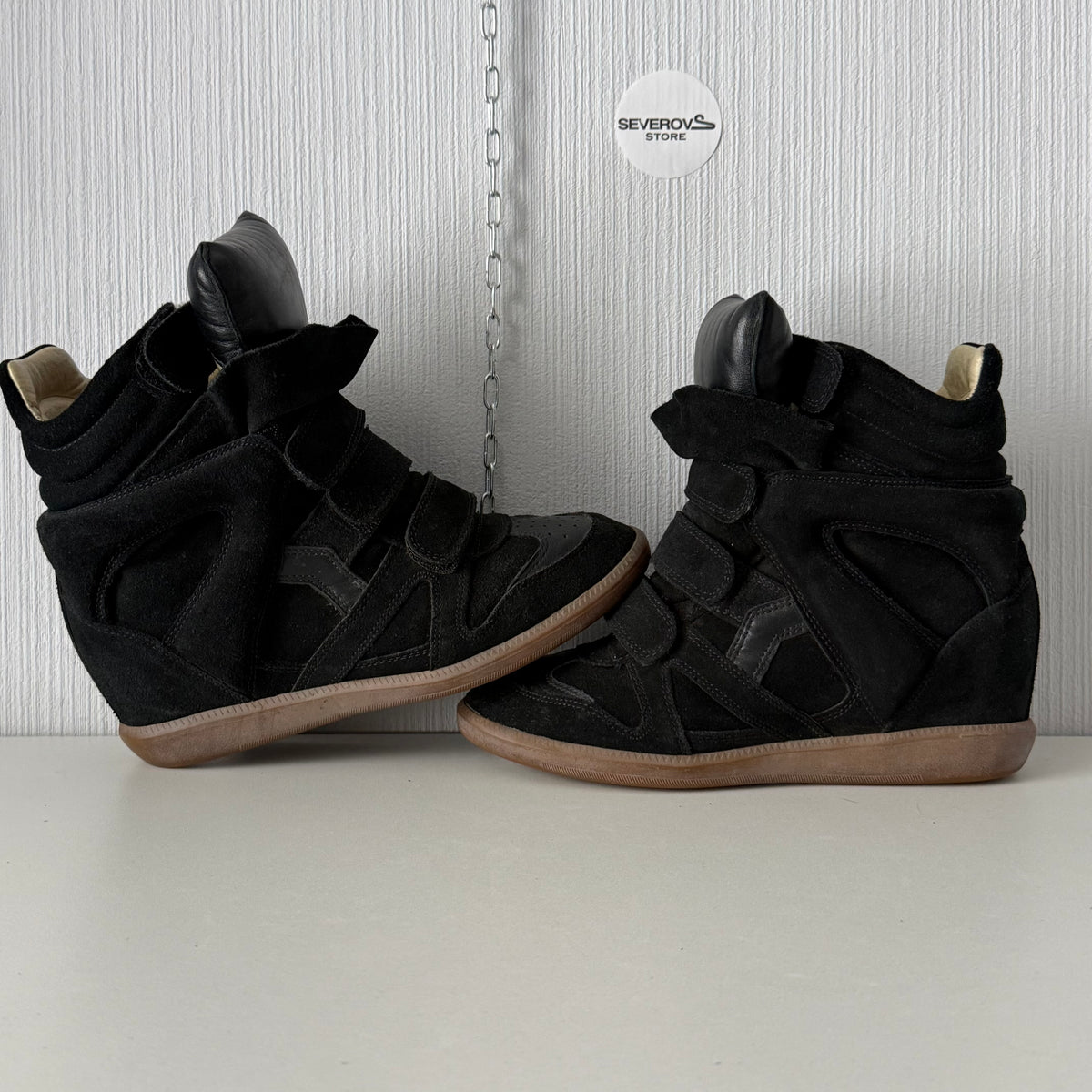 Isabel Marant Bekett Black Suede Leather Trainers