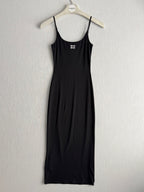 Miu Miu Logo-print Stretch Jersey Midi Dress