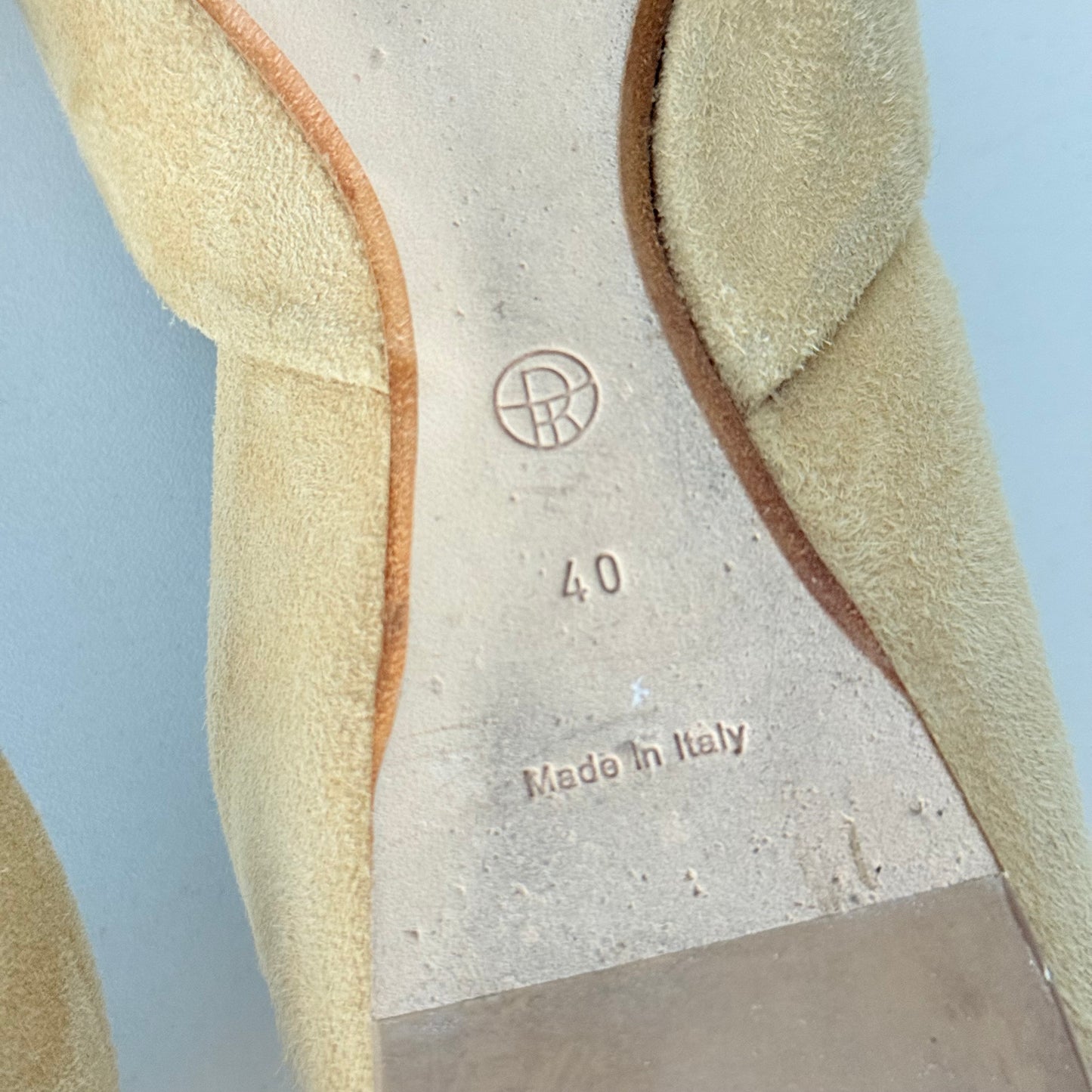 The Row Gemma Ballet Flats Women Shoes in Beige Suede
