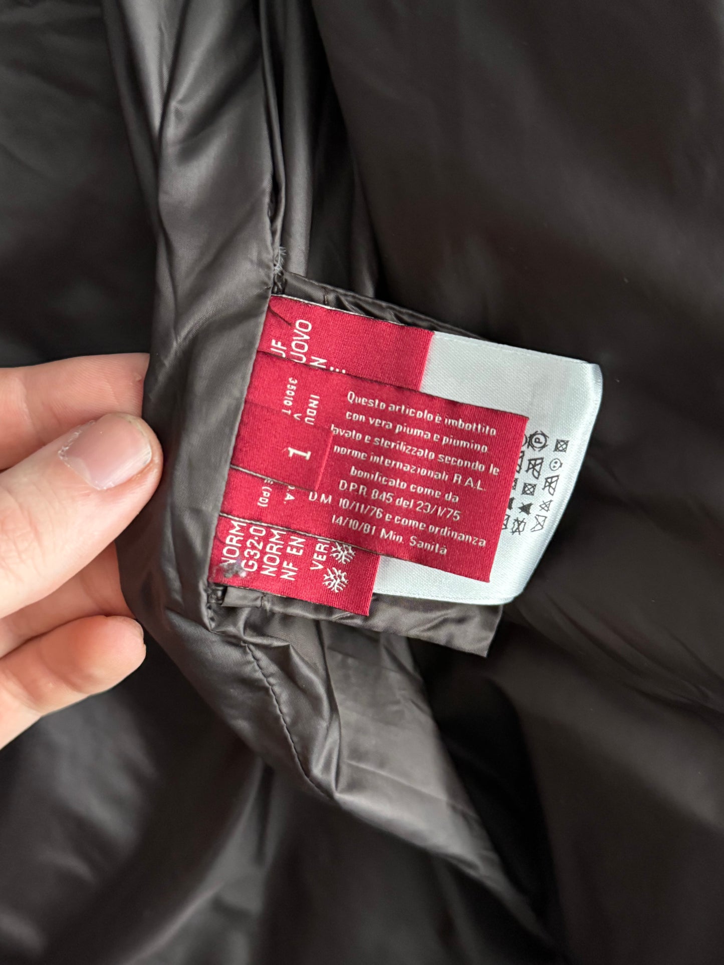 Moncler Gamme Rouge Laiyu Grey Raccoon Fur Printed Down Coat Puffer Jacket