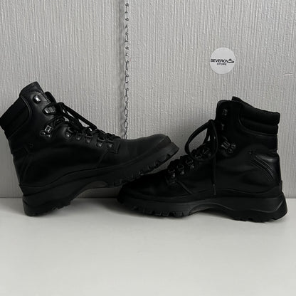 Prada FW99 Vintage Combat Black Leather Boots