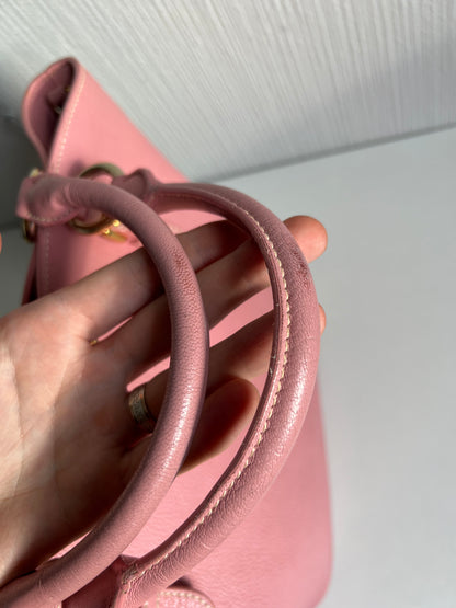 Miu Miu Tote Pink Leather Handbag Bag