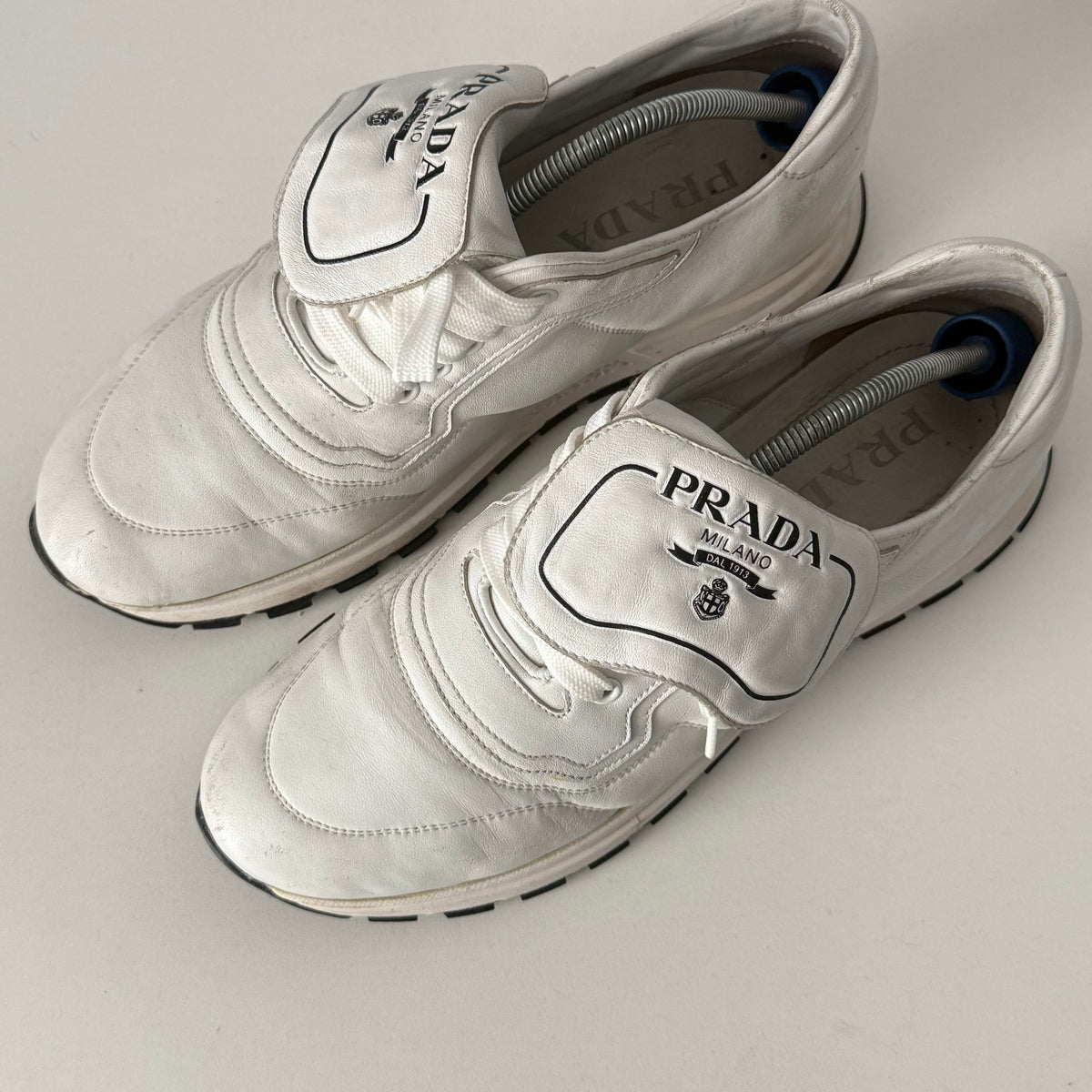 Prada Leather White Shoes