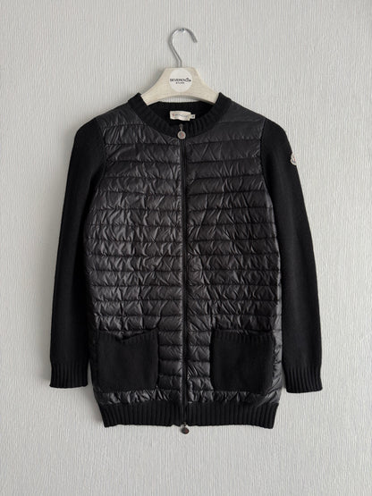 Moncler Maglione Tricot Down Padded Wool Cardigan