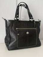 Coach Laura Black Leather Tote Bag