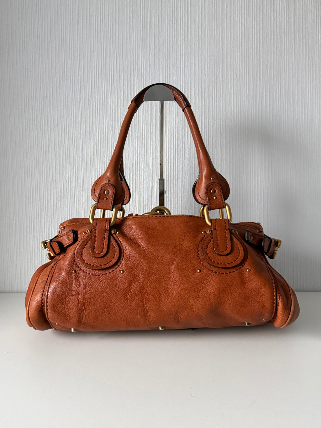 Chloe Vintage Paddington Bag in Brown Leather