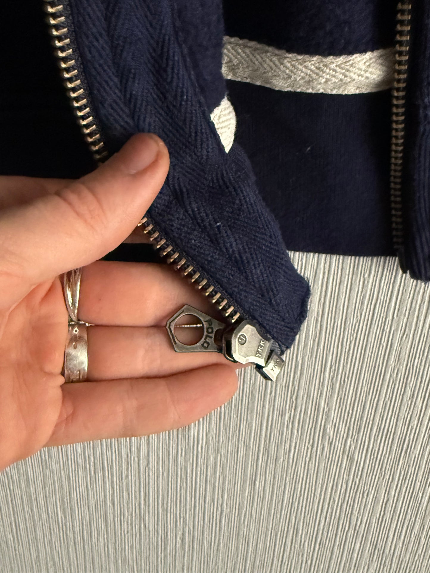 Polo Ralph Lauren Navy Cotton Zip Hoodie