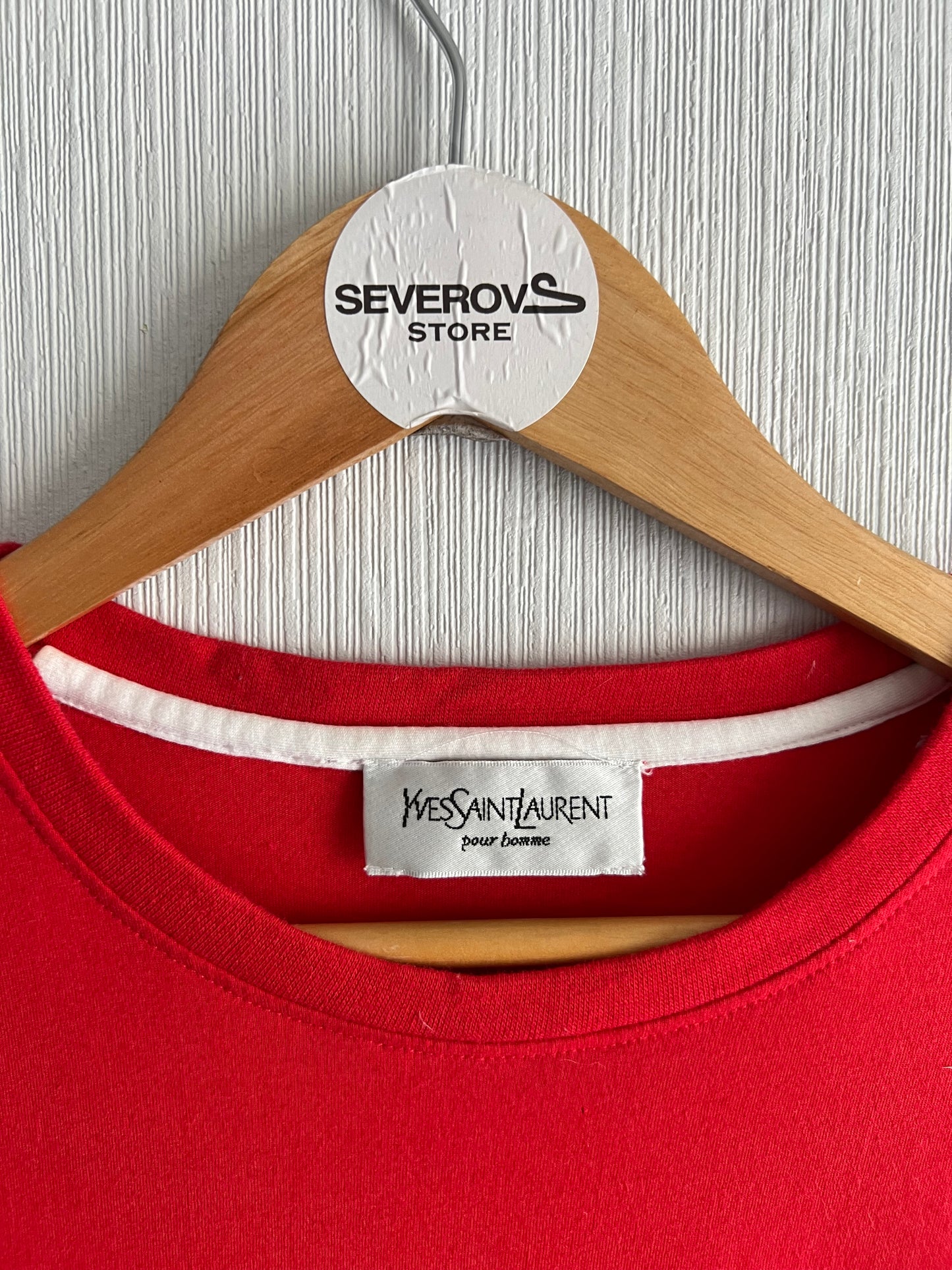 Yves Saint Laurent Red Cotton T-shirt