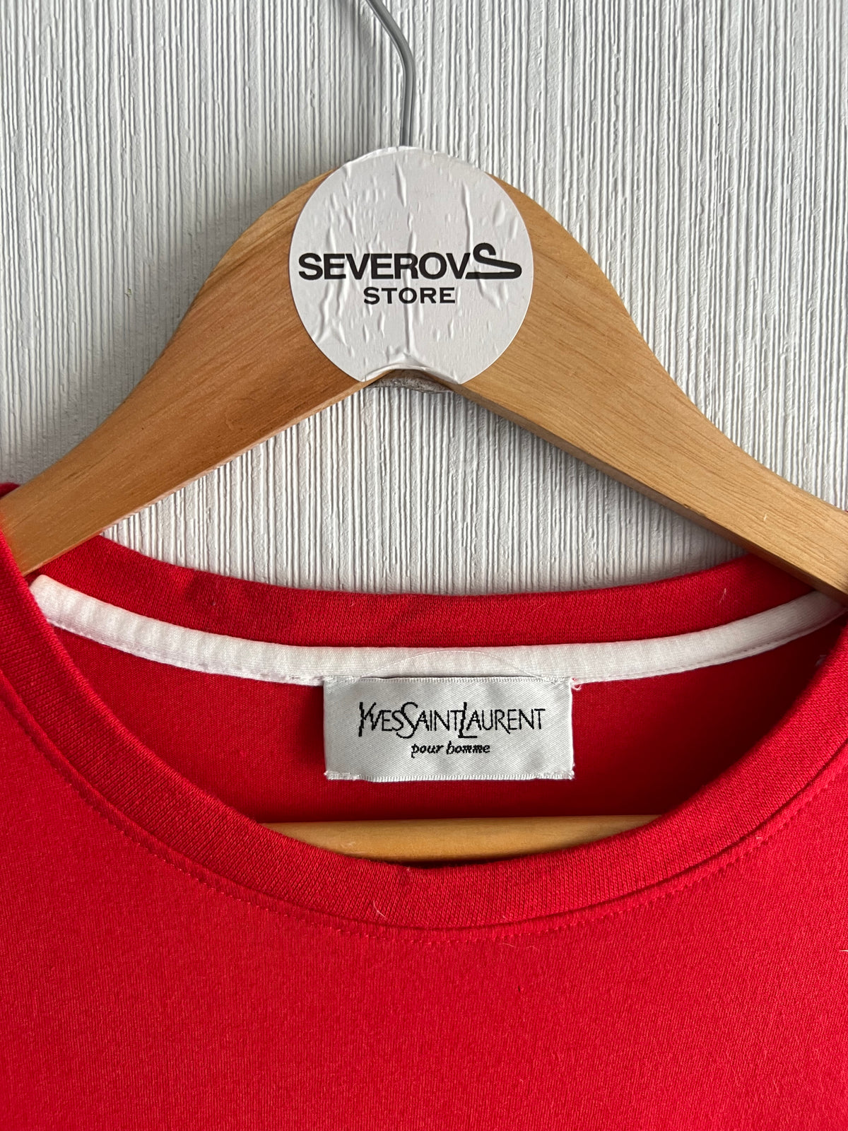 Yves Saint Laurent Red Cotton T-shirt