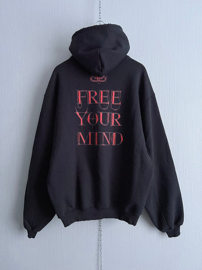 Balenciaga AW20 Free Your Mind Distressed Hoodie