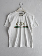 Gucci Logo Distressed White T-shirt