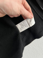 Moncler Logo Black Wool Zip Cardigan